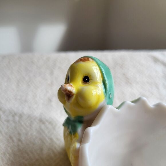 Vintage Ceramic‎ Easter Chicks & Egg Small Planter Mid-century - Picture 4 of 5